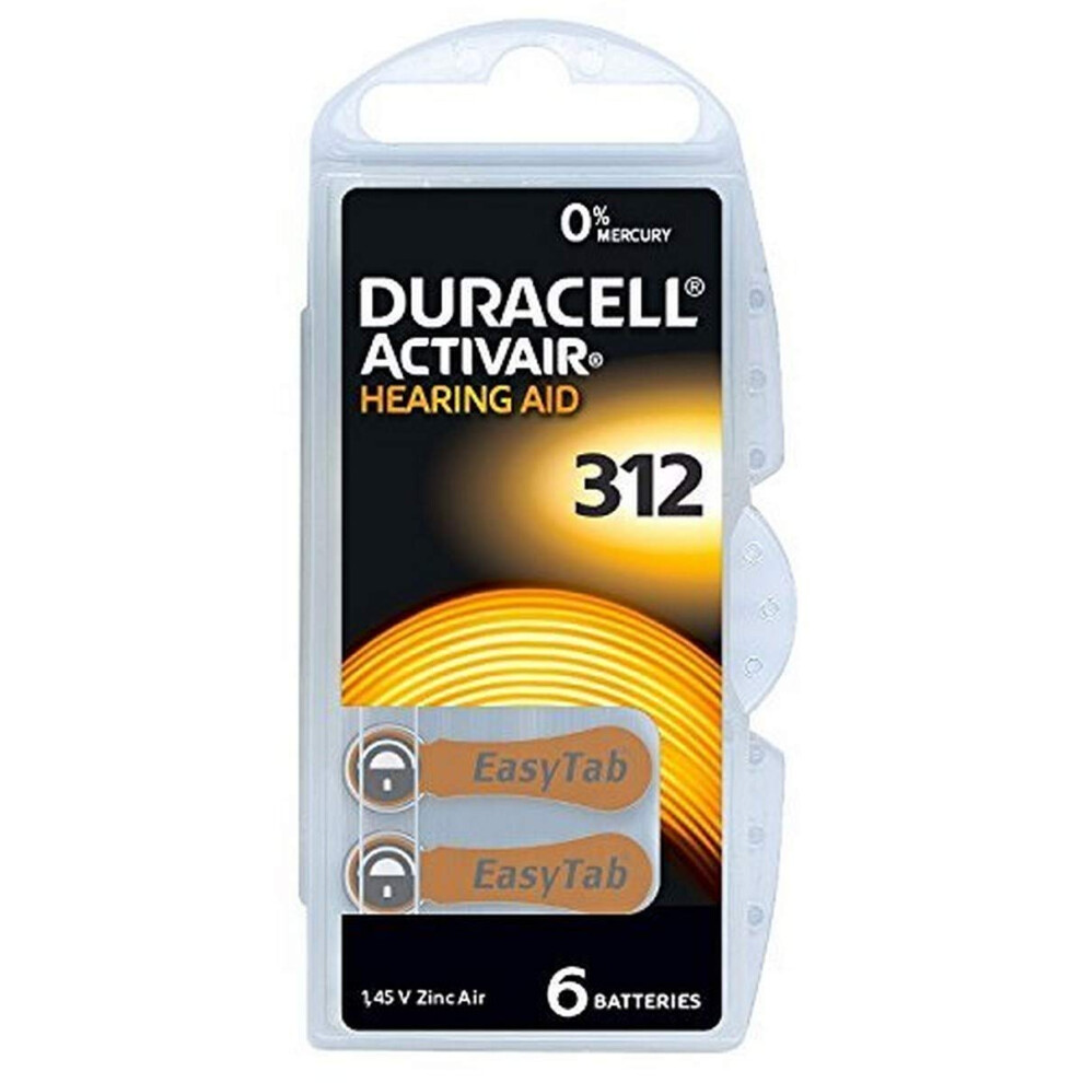 Duracell Hearing Aid Batteries Size 312  60 Count (Pack of 1) batteries