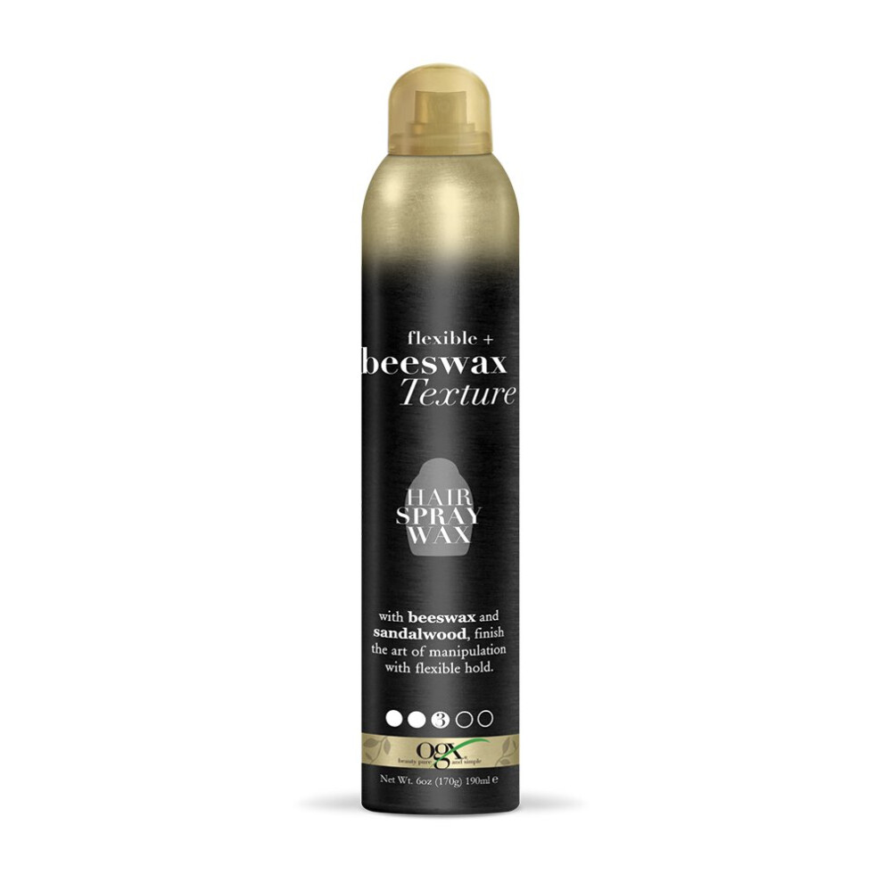 OGX Flexible + Beeswax Texture Hair Spray Wax  Black  6 Oz