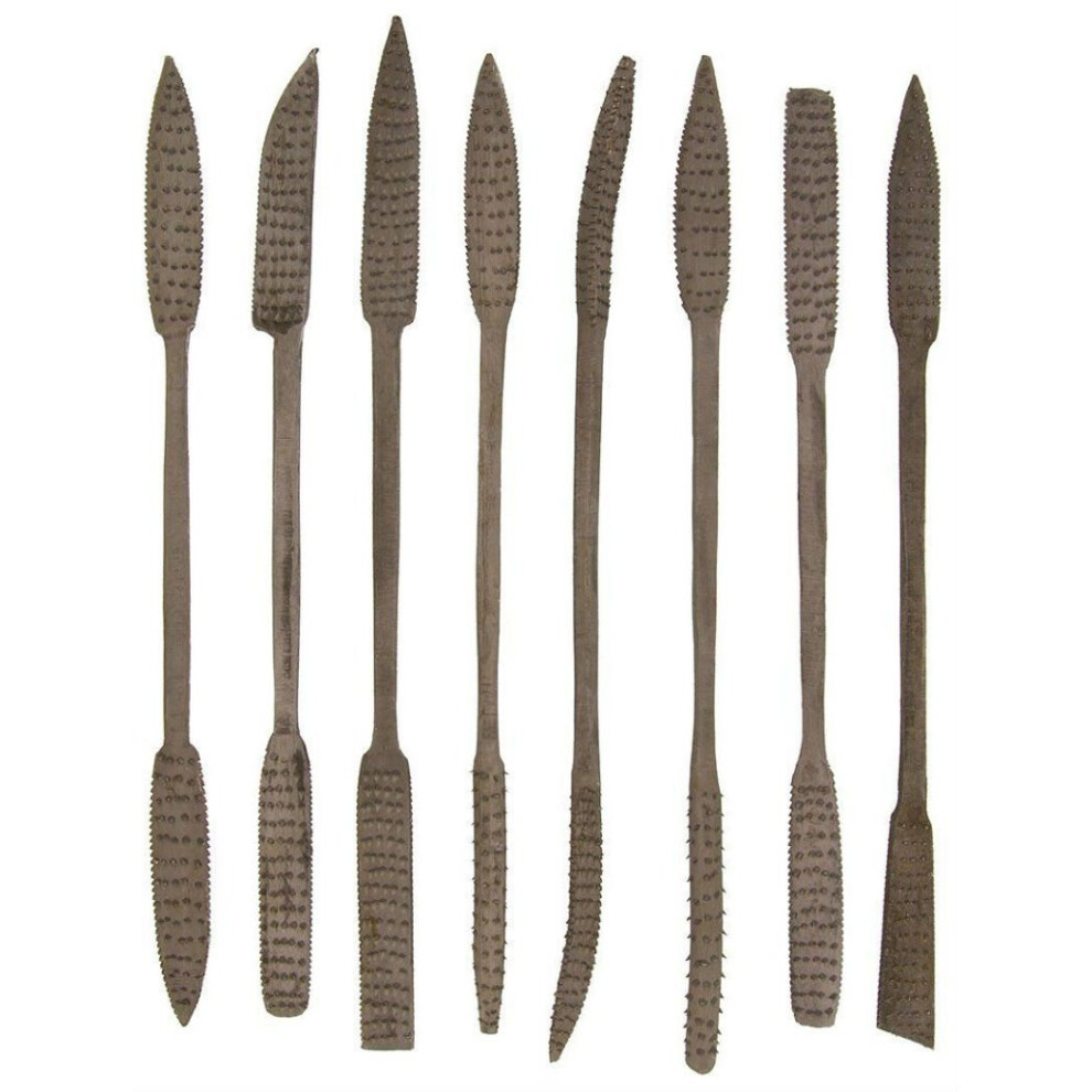 Se Heavy Wood Rasp Riffler File Set - Assorted Files For Rasp Cuts - Wood Shaping Tool - Set Of 8 Pcs - 7408Wfr 689530410239