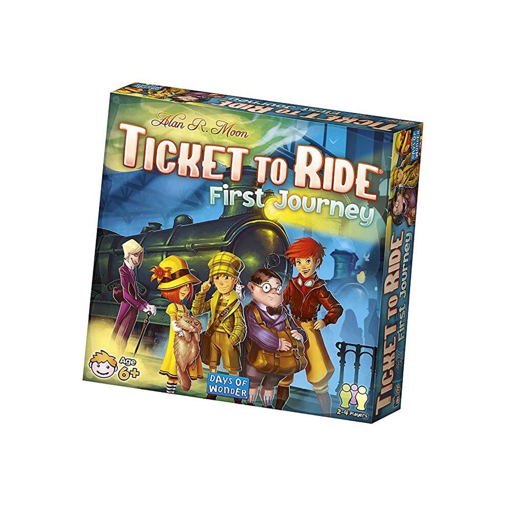 Ticket to Ride First Journey Board Game - Fun and Easy for Young Explorers! Train Strategy Game  Family Game for Kids & Adults  Ages 6+  2-4 Players