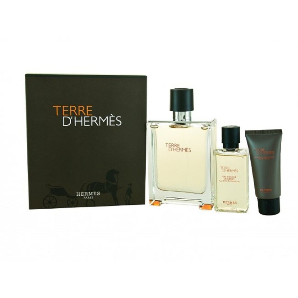 Hermes Terre d' Hermes Eau de Toilette Spray Gift Set for Men  3.3 Ounce