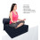 (Navy) Single Portable Fold Out Z Bed Sofa Guest Futon 8