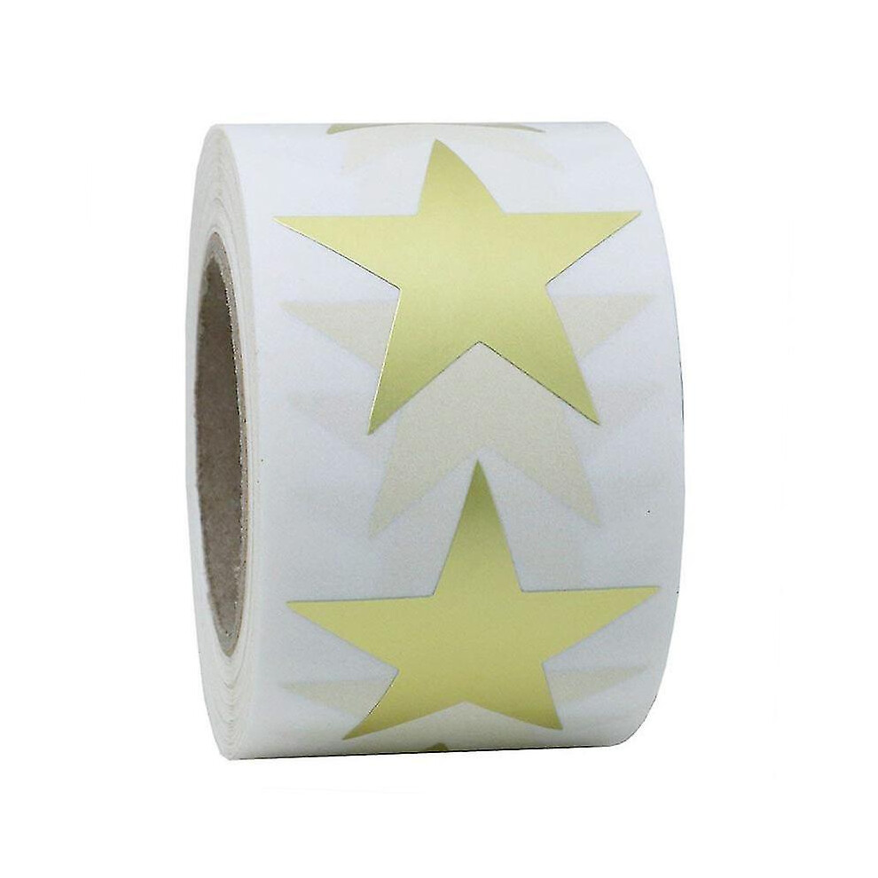 500Pcs/Roll Pentagram Stickers Student Reward Stickers Star Label Gift Decoration Gold