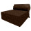 (Chocolate) Single Portable Fold Out Z Bed Sofa Guest Futon 1