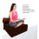 (Chocolate) Single Portable Fold Out Z Bed Sofa Guest Futon 8