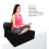 (Black) Single Portable Fold Out Z Bed Sofa Guest Futon 4
