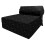 (Black) Single Portable Fold Out Z Bed Sofa Guest Futon 1