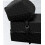 (Black) Single Portable Fold Out Z Bed Sofa Guest Futon 6