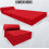 (Red) Single Portable Fold Out Z Bed Sofa Guest Futon 6