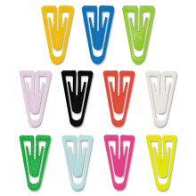 Advantus PC0300 Broklammern, Kunststoff, mittelgro (2,5 cm), verschiedene Farben, 500 Stck/Box