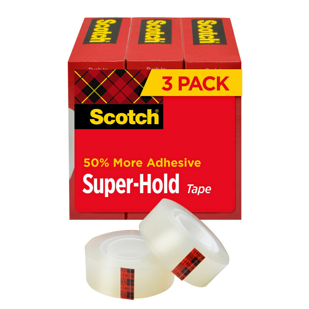 Scotch Super-Hold Tape  3/4 in x 800 in  3/Pack (700S3)