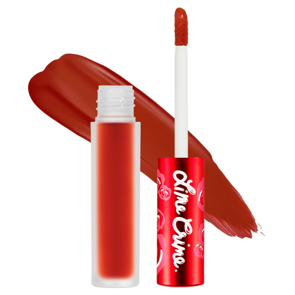 Lime Crime Velvetines Liquid Matte Lipstick  Pumpkin (Brick Red) - Bold  Long Lasting Shades & Lip Lining - Stellar Color & High Comfort for All-Day W