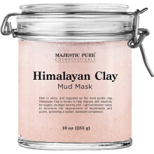 Masque de boue argileux pur majestueux pur pour le visage et le corps exfoliant et masque de combat contre l'acne facial - reduit l'apparence de
