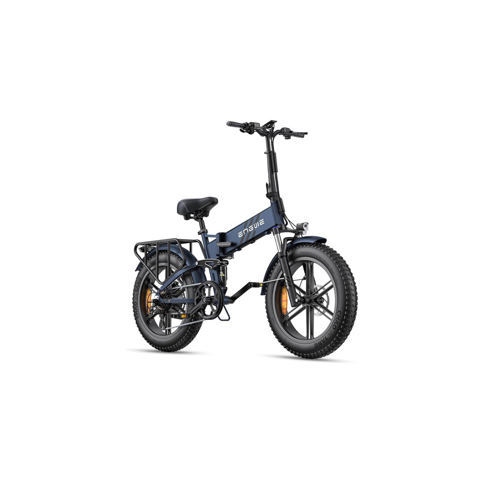 (Blue) ENGWE Engine Pro 2.0Fat Tire Folding Electric Bike