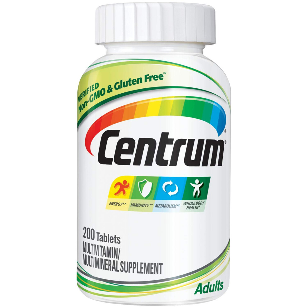 Centrum Adult Multivitamin/Multimineral Supplement with Antioxidants  Zinc  Vitamin D3 and B Vitamins  Gluten Free  Non-GMO Ingredients - 200 Count