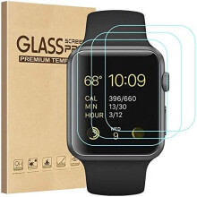Tourist [3er-Pack] kompatibel mit Apple Watch Displayschutz aus gehrtetem Glas, 38 mm, Serie 3/2/1, 9H-Hrte, kratzfest, Anti-Fingerabdruck, Anti-Bl