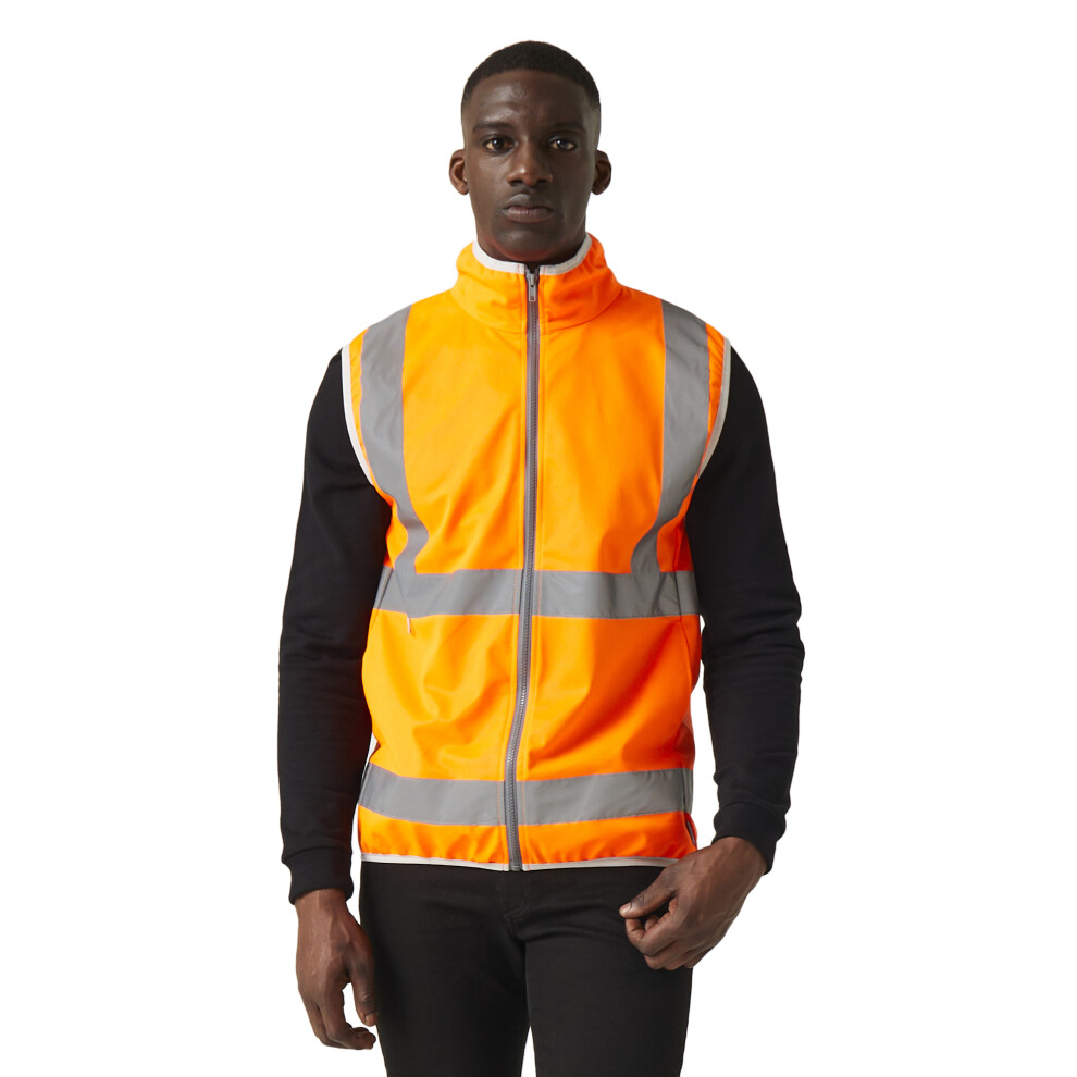 (XL, Orange) Regatta Mens Pro Full Zip Hi-Vis Vest