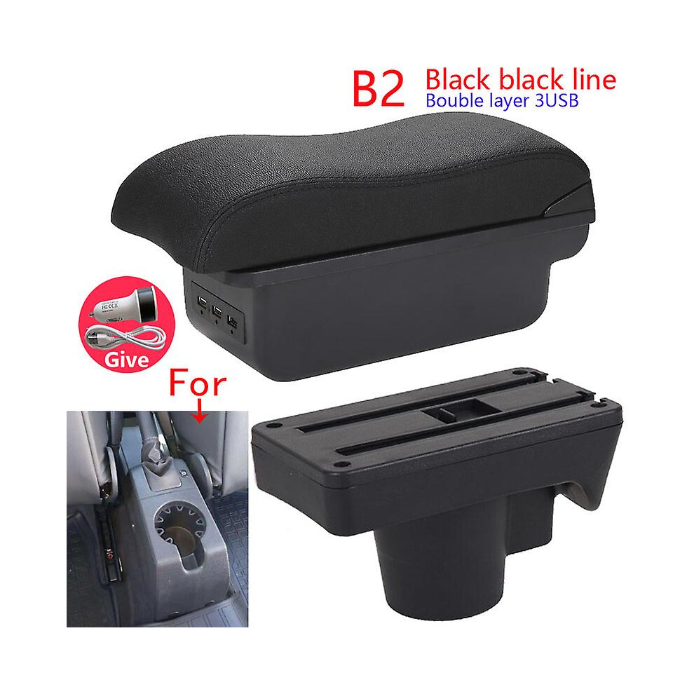 (B2 Line 3Usb) For Opel Astra Armrest Box For Opel Astra H 2006-2011 Car Armrest Curved Surface Storage Box Simple Installation Dedicated Black