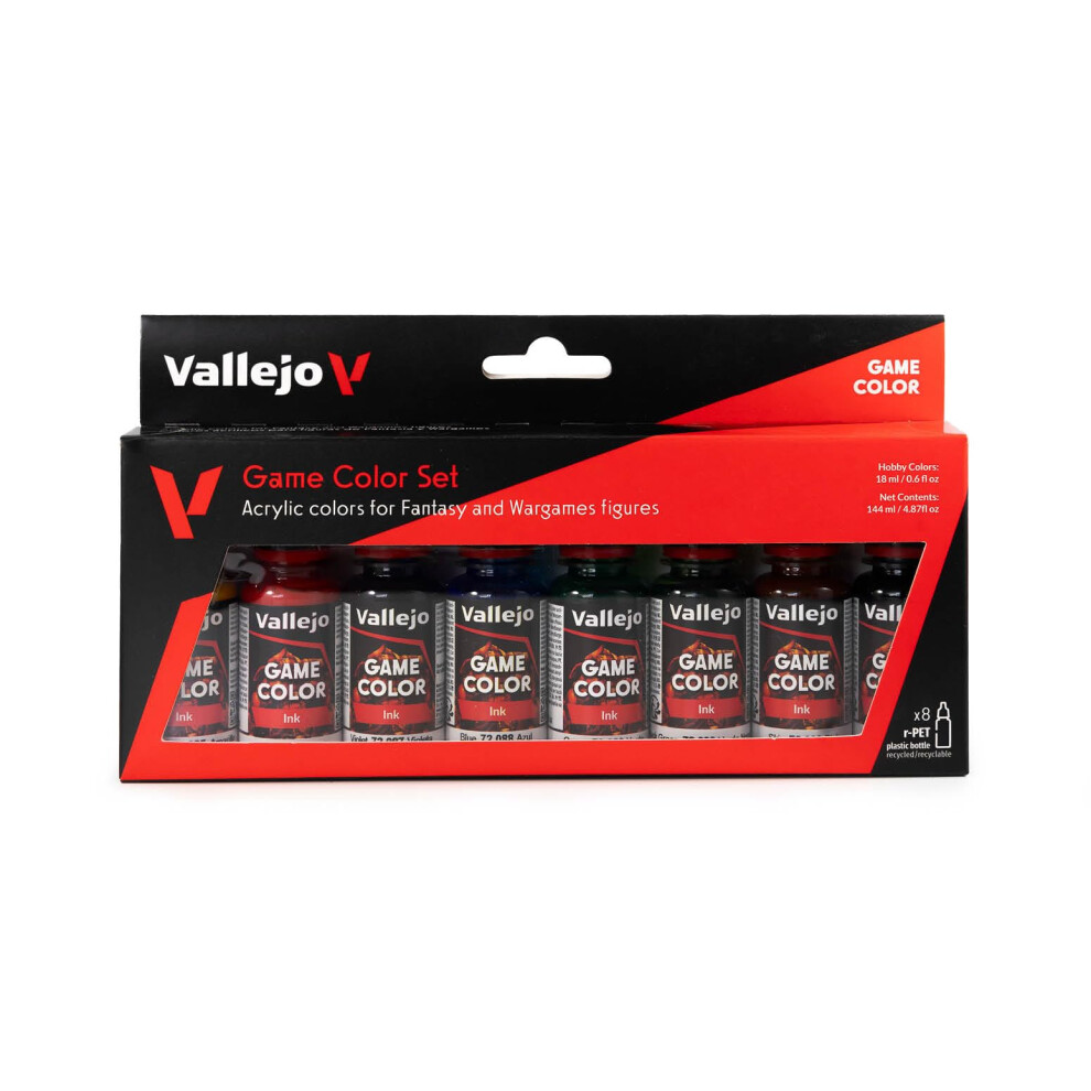 Vallejo Game Ink Paint Set (8 Color) Paint