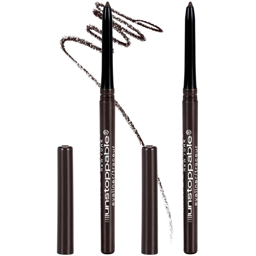 Maybelline Unstoppable Waterproof Mechanical Brown Eyeliner  Espresso  2 Count