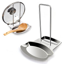 Yummy Sam Potdekselhouder en Lepelsteun Roestvrijstalen Gebruiksvoorwerpen Deksel Lepelhouder Pollepelsteun Potdekselrek Plank Standhouder Multifunct