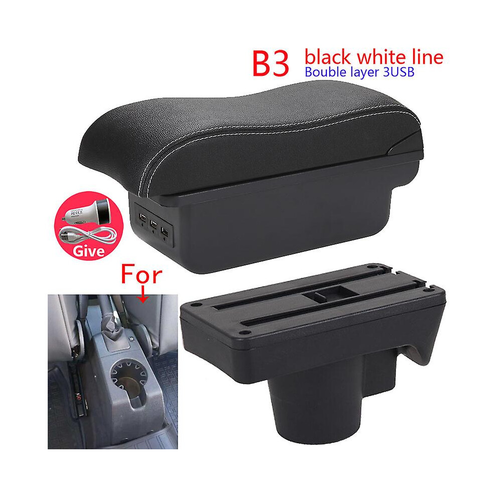 (B3 3Usb) For Opel Astra Armrest Box For Opel Astra H 2006-2011 Car Armrest Curved Surface Storage Box Simple Installation Dedicated Black/White