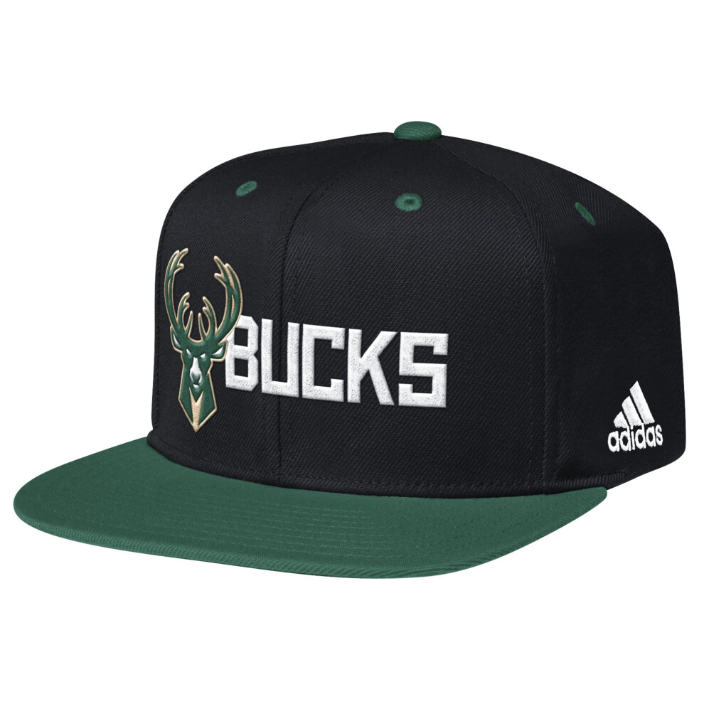 NBA Milwaukee Bucks Men's Team Nation Snapback Hat  One Size  Black/Green