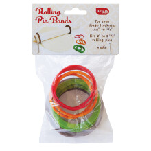 Talisman Designs Bands a rouleaux a rouleaux en silicone | Ensemble de 8 pieces | Assurer l'epaisseur de la pate | Accessoires de cuisson | Annea