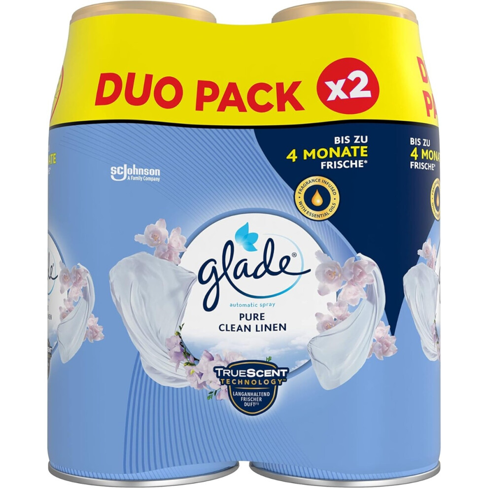2 x Glade Automatic Spray Refill 269ml - Clean Linen-image-OPC-PFSVSCW-NEW