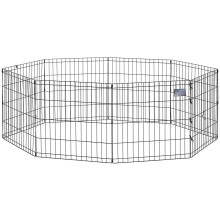MidWest Homes for Pets Dog Exercise Pen & Playpen  24""W x 30""W  No Door  Black