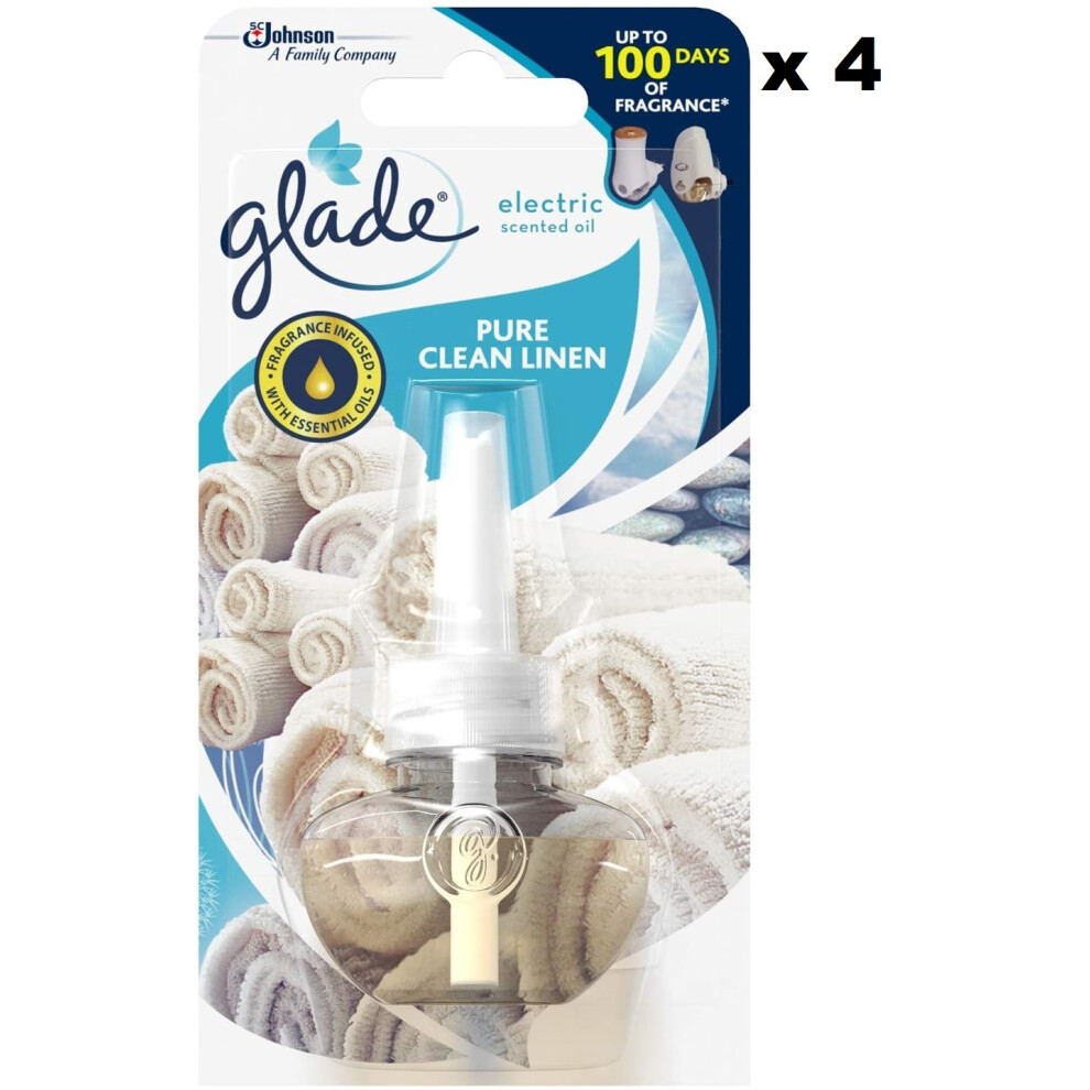 Glade Electric Plug In Refill Clean Linen 20ml (Pack of 4)