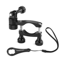 ForeverCam Bike Hovar Mount til GoPro (360 rotation og lås enhver retning) 0.6-1.3inch Alle aluminiumscykel/motorcykelstyres sæde efter ski stang