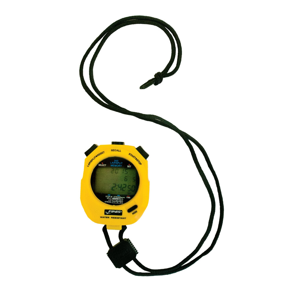 Finis Waterproof Stopwatch - Stopwatch Timer For Coaches And Athletes - Perfect Addition To Swim Gear And Pool Accessories - 3 X 300 Yellow