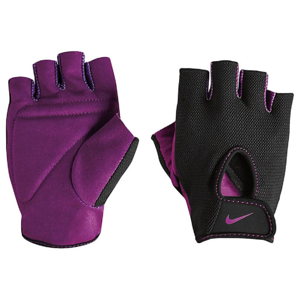 Nike Women's Fundamental Training Gloves (Black/Bold Berry  Large)