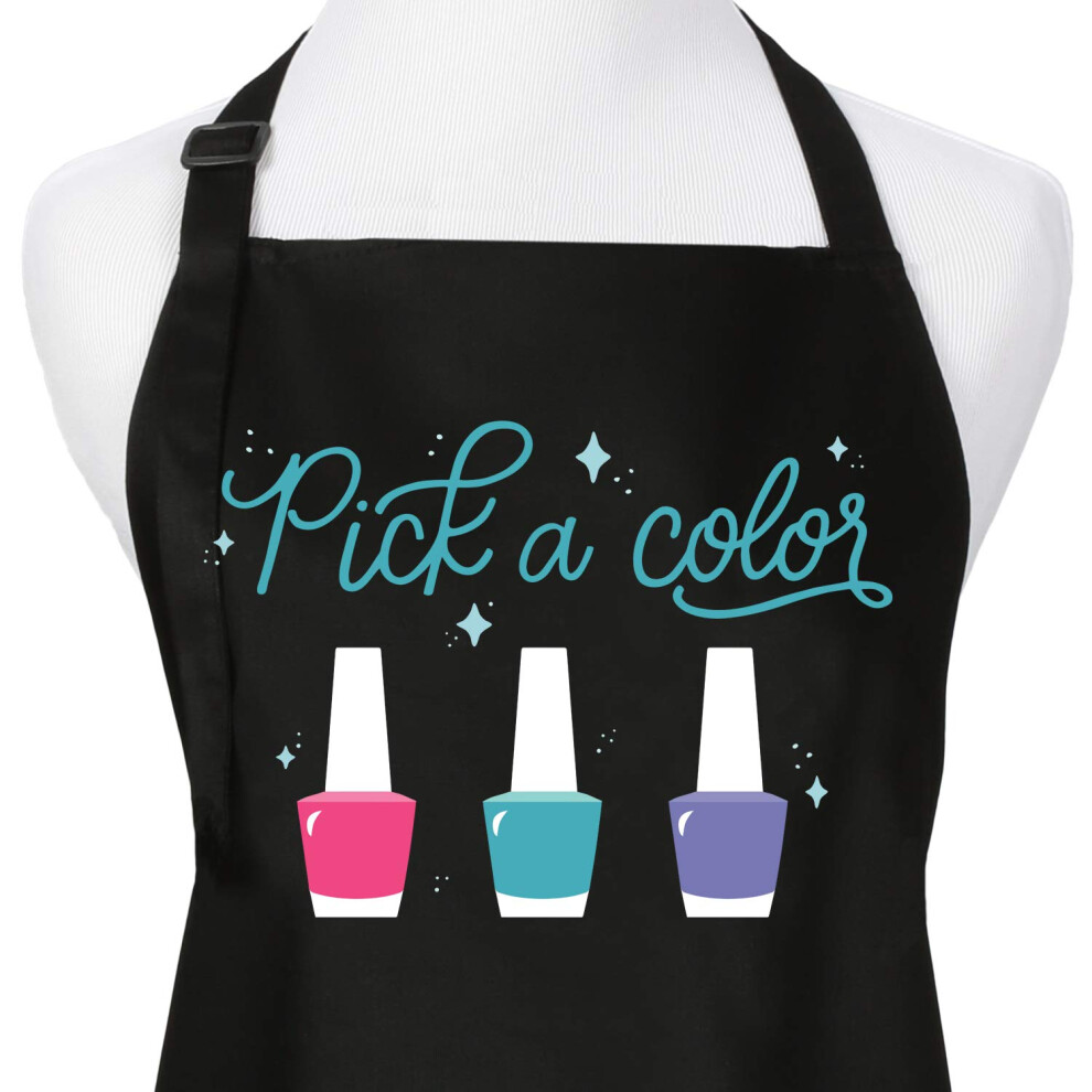 Plum Hill Nail Tech Apron Pick A Color - Nail Technician Apron For Women - Manicurists Nail Art Supplies For Nail Salons 3 Pocket Cosmetology Aprons