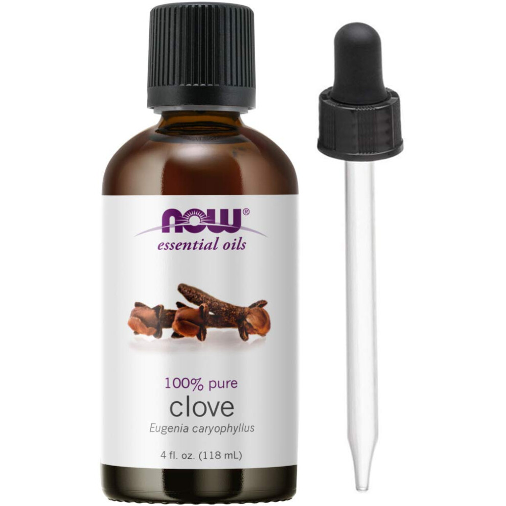 NOW Foods Essential Oil  Clove  4 Fluid Ounce + 1 Glass Dropper