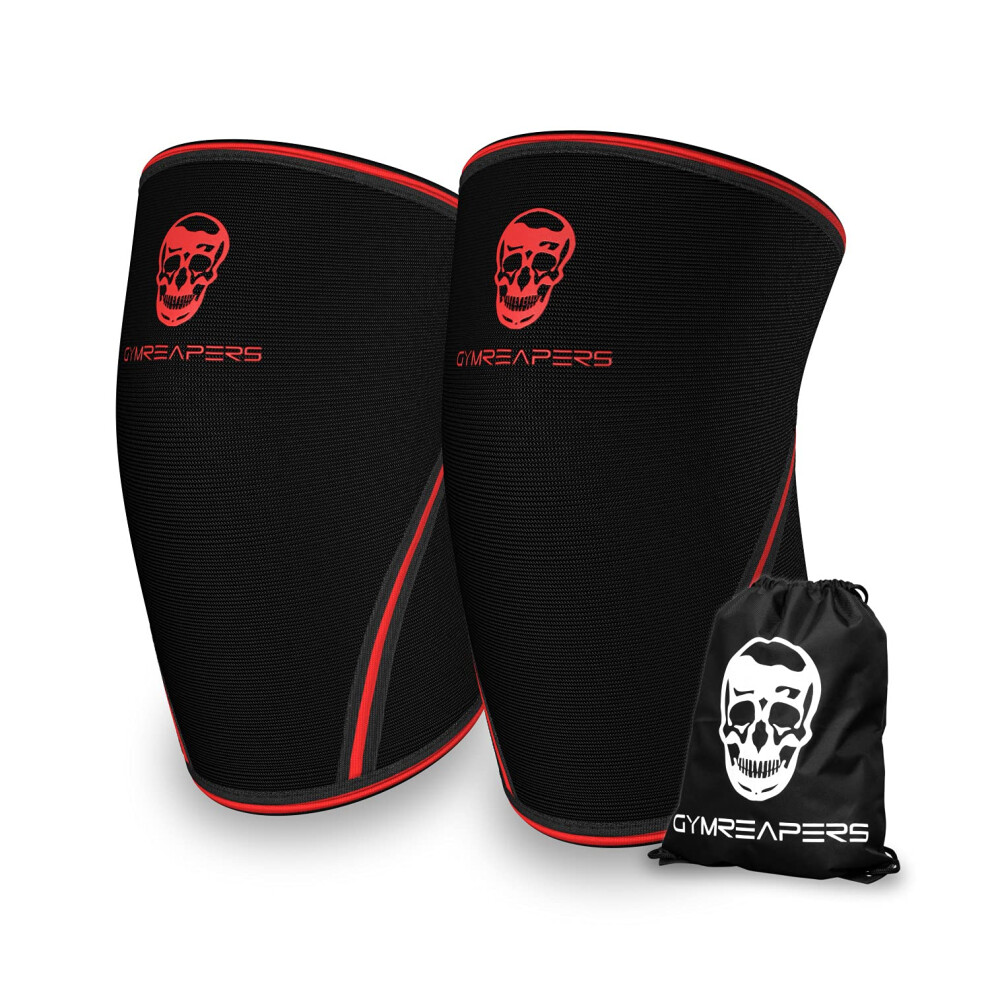 Gymreapers Knee Sleeves (1 Pair) Free Gym Bag - Knee Sleeve & Compression Brace For Squats, Fitness, Weightlifting, And Powerlifting - 7Mm Sleeve Pair