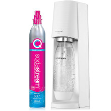 SodaStream Terra Sparkling Water Maker (White) with CO2 and DWS Bottle