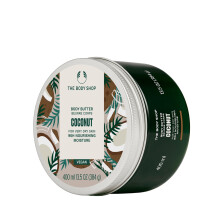 The Body Shop Coconut Body Butter Nhrende und feuchtigkeitsspendende Hautpflege fr sehr trockene Haut Vegan 13,5 oz
