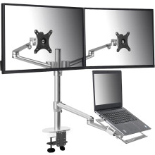 Suport pentru monitor pentru laptop 3 n 1, reglabil n nal?ime, compatibil cu suport pentru laptop de 13 pna la 17,3 inchi, 2 monitoare de 11