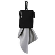 SPUDZ Ultra | Microvezeldoek Scherm- en Lensreiniger | Sluitbare Bodem | Zwart | 10 x 10 Inch