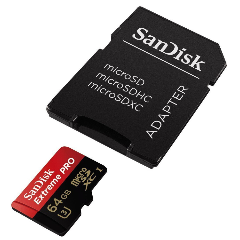 SanDisk Extreme PRO 64GB UHS-I/U3 Micro SDXC Memory Card Speeds Up To 95MB/s With 4K Ultra HD Ready-SDSDQXP-064G-G46A