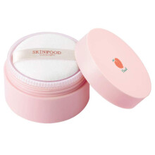 SKINFOOD Peach Cotton Multi Finish Powder 15 g  Pfirsichextrakt und Calamin-Pulver enthalten Talgkontrolle, seidiges Puder fr fettige Haut, ser P