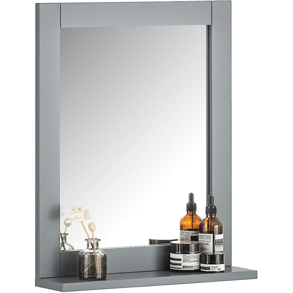 Sobuy Wall Mounted Bathroom Mirror With Storage Shelf,frg129-sg