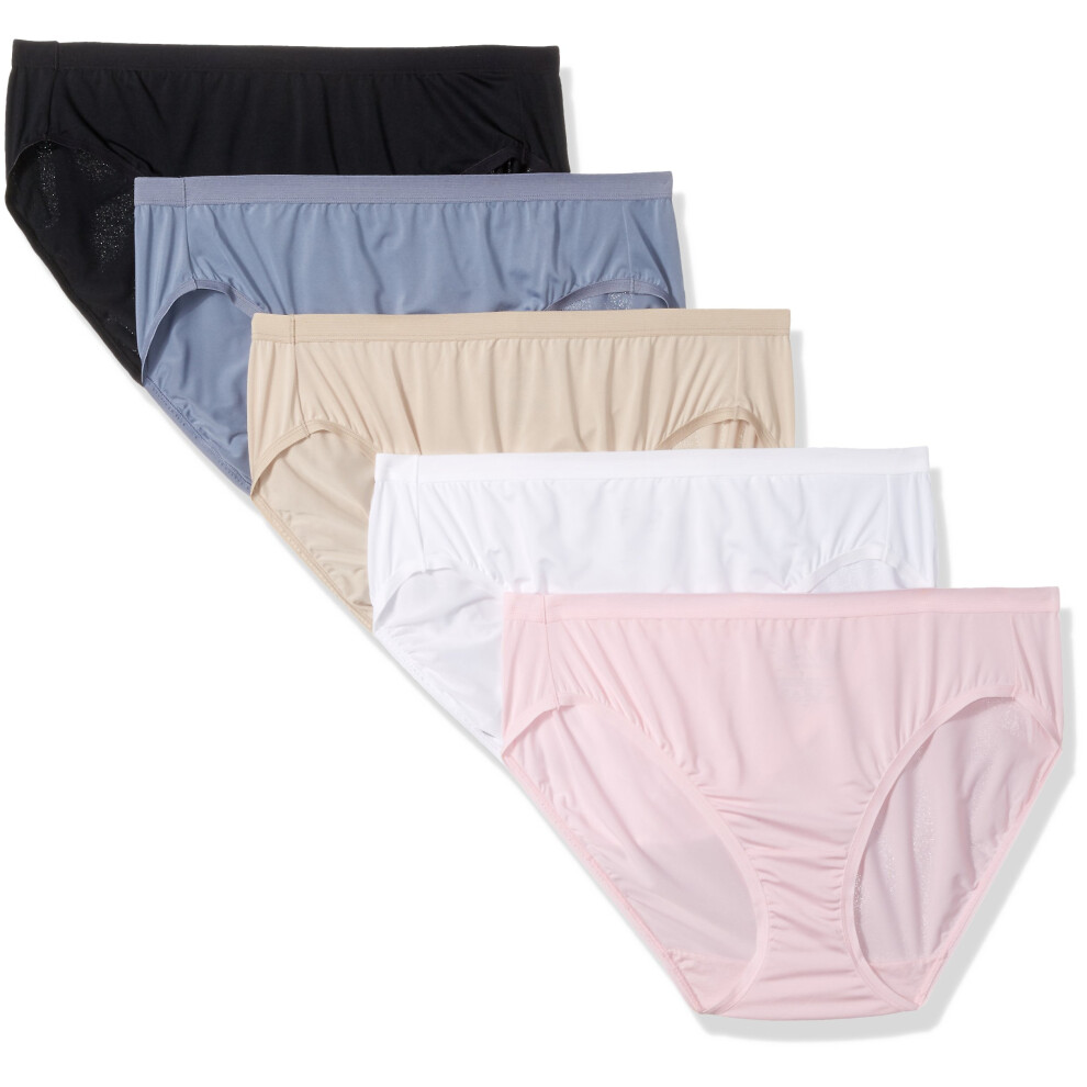 Fruit of the Loom Women's Plus Size ""Fit For Me"" 5 Pack Hi-Cut Panties  Assorted 2  9