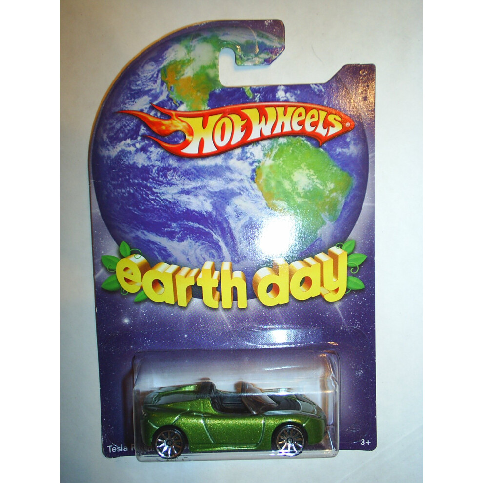 Hot Wheels 2010 Earth Day Tesla Roadster Sport 1/64 Scale Collectible Die Cast Car