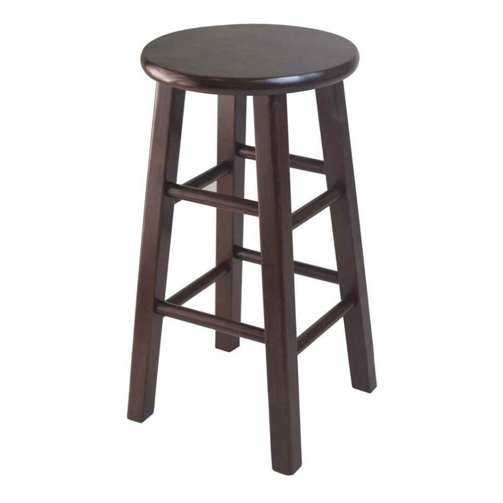 Winsome Square Leg Counter Stool Set of 2 24"" Walnut