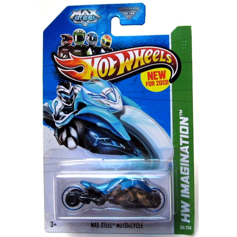 2013 Hot Wheels Hw Imagination - Max Steel Motorcycle - Blue [Holiday Gifts]