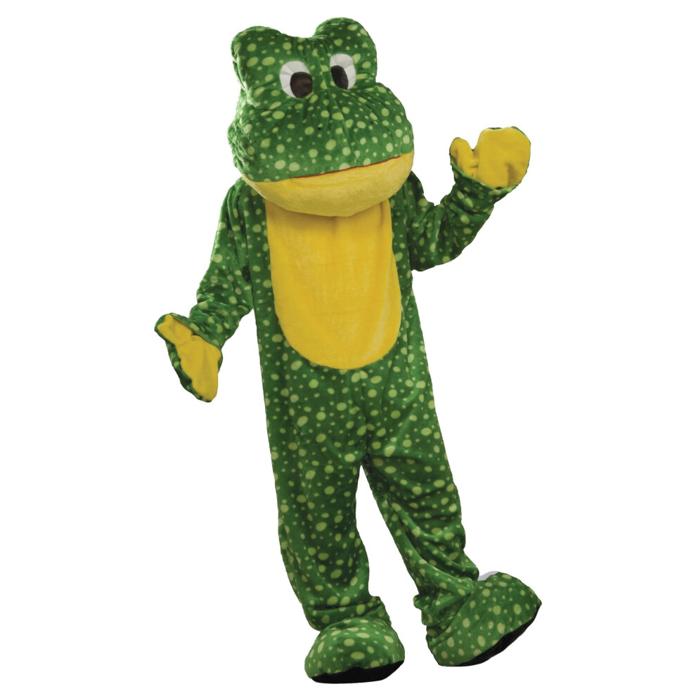 Forum Deluxe Plush Frog Mascot Costume  Green  One Size