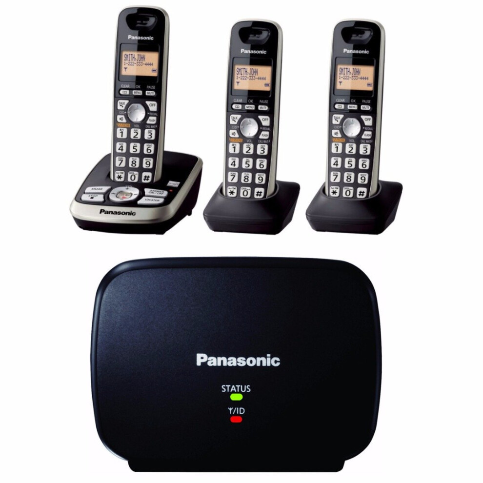 Panasonic KX-TG4223B Expandable Digital Cordless Answering System with 3 Handsets